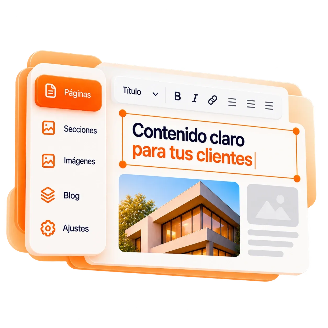 Editor de contenido de un sitio web