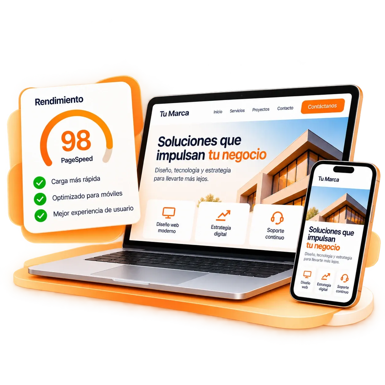 Puntaje de rendimiento de un sitio web